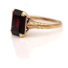 Vintage Echt Granat Ringe 14k