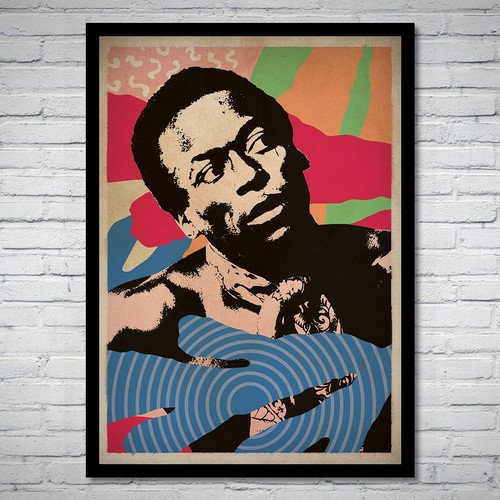 Miles davis jazz kunst poster - miles,