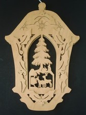 B) beleuchtete hängend Holzlichterglocke (Weihnachtsbogen Schwibbogen) BESONDERS