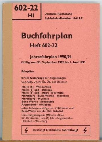 Buchfahrplan 602 - -22, hl
