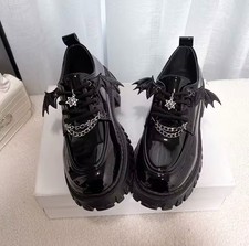 Damenschuhe schwarz Plateau