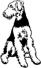 AIREDALE TERRIER Aufkleber - Autoaufkleber - sticker - Airedale Kontur  #15