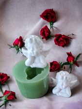 Silikonform matt Giessform Skulpturen Kleiner Engel Engelchen (020)