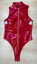 Koucla Lack Vinyl  Highcollar Body in Rot Größe L