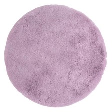 MONT CHALET Badeteppich Lammfellimitat Florhöhe 3,5cm  flieder in rund 80cm