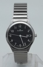 Dugena Armbanduhr,Fliegeruhr,Leuchtzeiger,Datumsanzeige,Flexband,die Uhr läuft