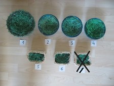 1x Osternest mit "Gras" (Papier), AUSWAHL aus verschiedenen Formen und Größen