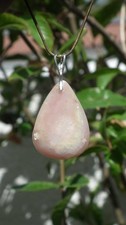 Echte rosa Opal Halskette mit