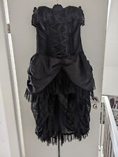 Burleska Gothic Victorian Steampunk Korsett Kleid - Elizabeth Schwarz Spitze NEU