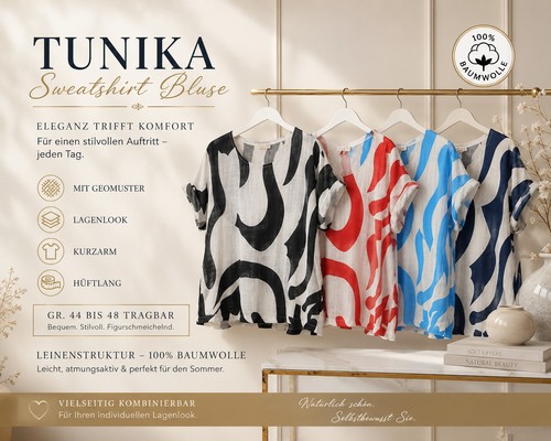 Tunika sweatshirt bluse - sweatshirt,