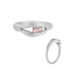 Cavill Ring Silber platin rosa Turmalin 0,31ct Oktagon Damen Echtschmuck