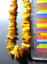 Bernstein-Kette – echte Naturbernstein Splitter – butterscotch + honig 65 cm 40g