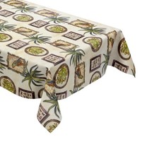 Wachstuch Tischdecke beige