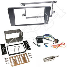Skoda Octavia II Doppel 2 DIN Autoradio Einbaurahmen Radioblende ISO Adapter SET