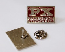 PX BETTER THAN YOUR SCOOTER (VESPA) PIN RED (MBA 483 )