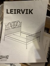 Ikea Bett Leirvik mettal weiss