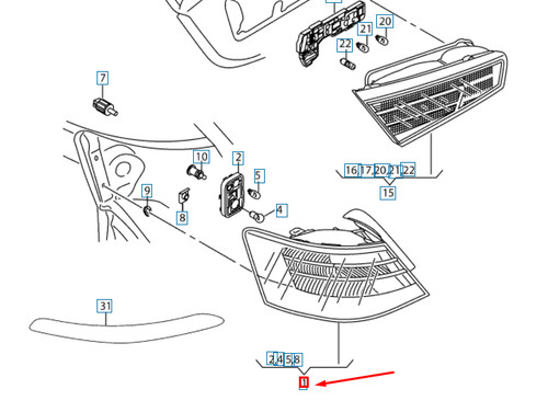 Neu audi rückleuchte - 8v,