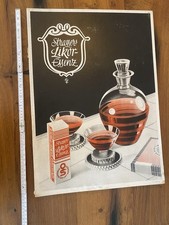 Alte Reklame Erfurt Strassers Likör Essenz Pappe Werbeschild No Emailschild Top!