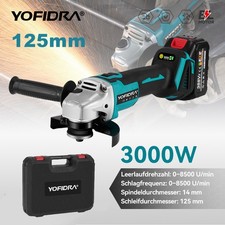 YOFIDRA® Bürstenloser Motor Akku Winkelschleifer Metallschleifer Für Makita 18V 