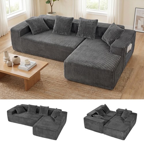 Corduroy ecksofa form - l-form, mit