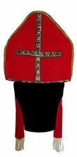 Bischofsmütze (rot/gold)