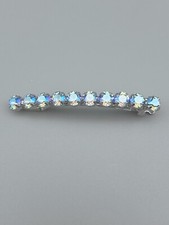 6,5 cm Haarspange mit Swarovski® Kristall Seitliche Haarspange Geschenk Neu