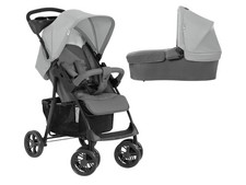 hauck Kinderwagen »Shopper Trioset«, Babywanne und Sportsitz (grau) - B-Ware