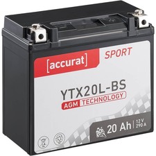 Motorradbatterie YTX20L-BS AGM