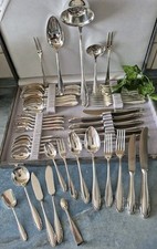 WMF 2200 Menü-Dessert u. Vorlegebesteck 58 Teilig 90g versilbert Nr. 4 "