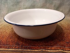 Nr.28 Alte Emaille Email Schüssel Old enamel bowl 36 cm Durchmesser