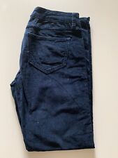 CLOSED PEDAL STAR SAMT HOSE DUNKELBLAU CROPPED GERADER SCHNITT STRAIGHT GR.26
