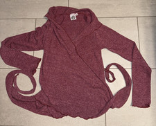 GURU SHOP Wickelshirt, Baumwollstrick Pullover, Wickeljacke - altrosa wie neu