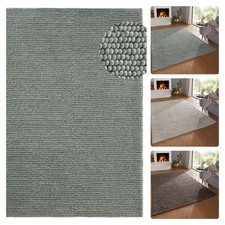 Teppich Bubble – TaraCarpet Schurwolle-Schlingenteppich modern, 20 mm Florhöhe
