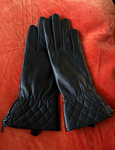 Damen lederhandschuhe schwarz - damen,