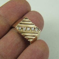 2kt diamant herren ring - 0,2kt,