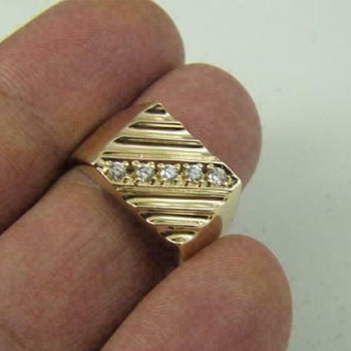 2kt diamant herren ring - 0,2kt,
