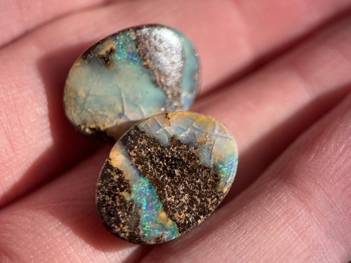 Boulder opal paar poliert - boulder,