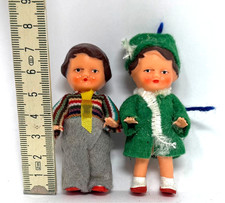 Puppe für Puppenstube Puppenhaus Gummi DDR Spielzeug 2 Stück 7cm /P7.7/12
