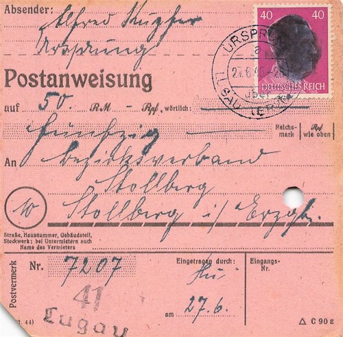 897253 sbz postanweisung mit - postanweisung,
