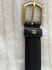 Herren Glattledergürtel schwarz, goldene Dornschliese von Aigner, 3cm, 95 cm l