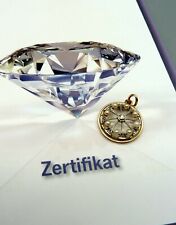 Anhänger 585K 14K Gold 9x Diamant 8x Akoya Perlen Zertifikat 1420€ Schmuck Antik