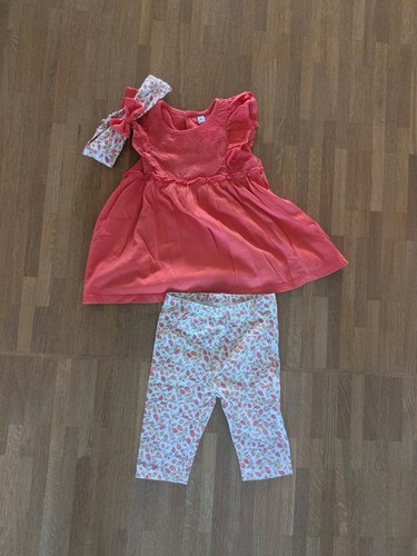 Baby set hosen und kleid - set, rot