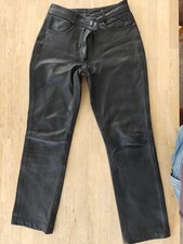 Damen Motorrad Lederhose Motorrad Hose Biker schwarz  5 Pocket