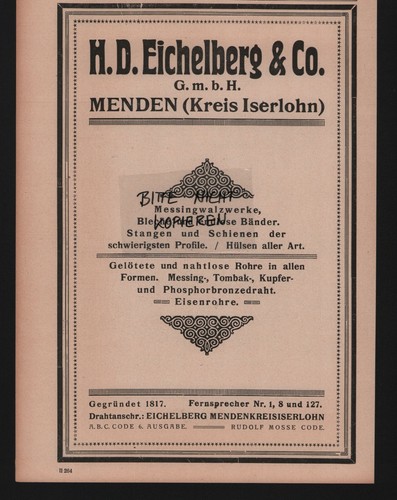 Menden werbung 1925 - 1925,, d