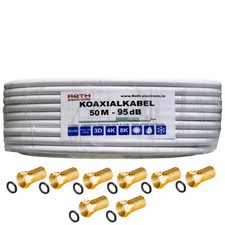 50m Koaxialkabel 2-fach