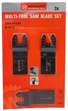3 Sägeblatt Vibrationssäge Tauchsägeblatt Multitool Zubehör Set Bi Metall Säge