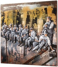 Metallbild Wanddeko rechteckig