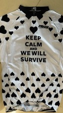 NEU Rennrad Trikot Shirt Jacke Keep Calm XL 40 42 Rückentaschen Top Sport Herz