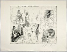 Hrdlicka, Studentenweltmeisterschaft in Brüssel. [Signierte Original-Radierung].
