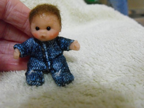 Ooak puppenhaus miniatur baby - ooak,
